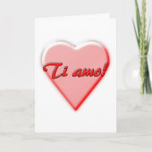 I Love You card, Italian Kaart (Voorkant)