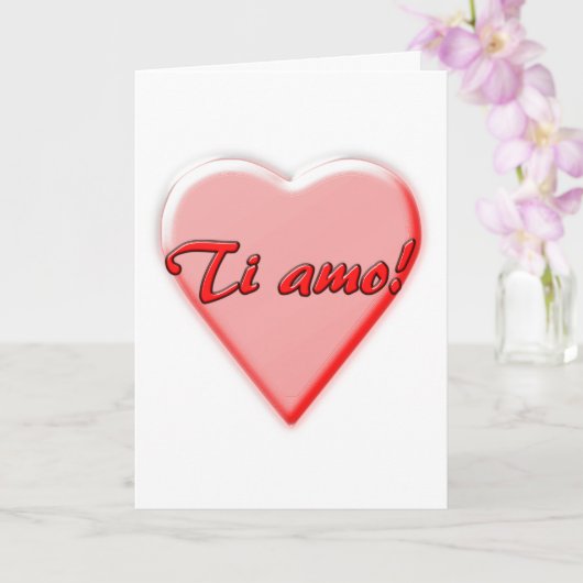 I Love You card, Italian Kaart (Orchidee)