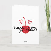 I Love You Cherry Much Valentines Day Card Kaart (Achterkant)