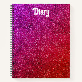 I love you chic pink glitter background Abstract Notitieboek