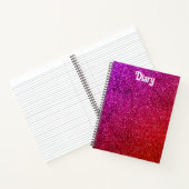 I love you chic pink glitter background Abstract Notitieboek (Binnen)