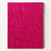 I love you chic pink glitter background Abstract Notitieboek (Achterkant)