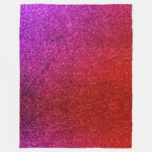 I love you chic pink glitter background fleece deken (Voorkant)
