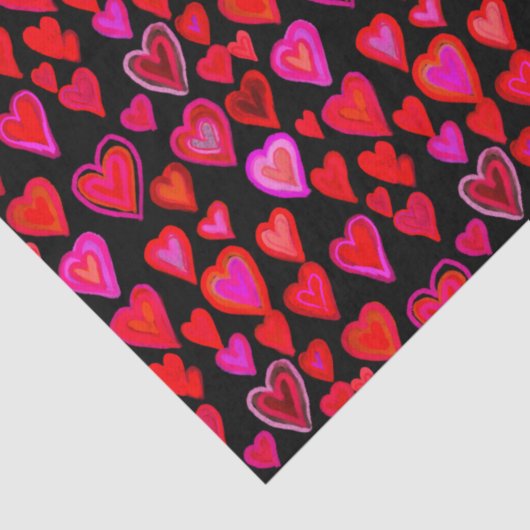 I love you, christmas heart pattern tissuepapier (Detail)