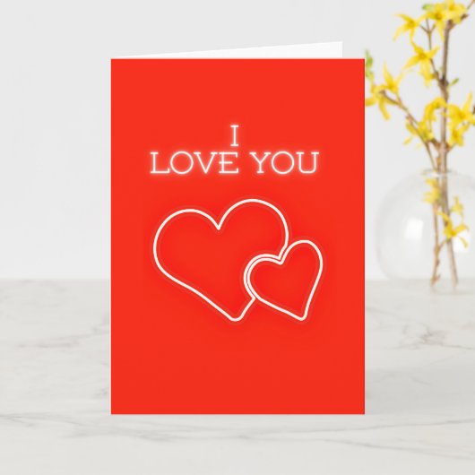 I Love You Classic Romantic Love Kaart (Gele Bloem)