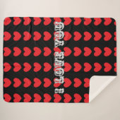 I LOVE YOU Comfy Sherpa Blanket Deken (Voorkant (horizontaal))