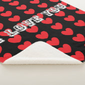 I LOVE YOU Comfy Sherpa Blanket Sherpa Deken (3/4)