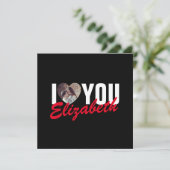 I Love You Custom Foto Hart en Naam (Staand voorkant)