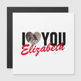 I Love You Custom Foto Hart en Naam