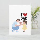 i love you dad bedankkaart (Staand voorkant)