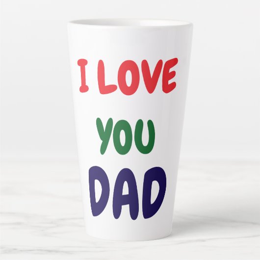 I love you Dad Elegant  Latte Mok (Voorkant)