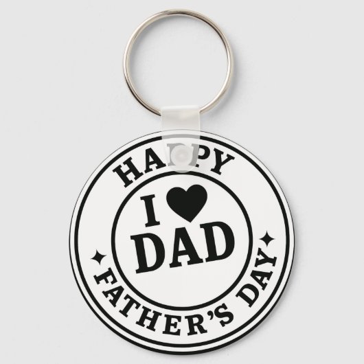i love you Dad-happy father's day Sleutelhanger (Achterkant)