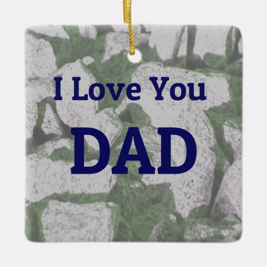 I Love You Dad-sieraad Keramisch Ornament (Voorkant)