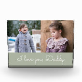 I Love You Daddy beroemd gemaakt door Script Green Fotoblokken (Voorkant)