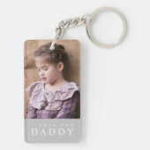 I Love You Daddy Modern Gray 2 Foto Sleutelhanger (achterkant)