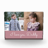 I Love You Daddy / Pink 2 Photo Collage Block Fotoblokken (Voorkant)