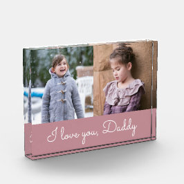 I Love You Daddy / Pink 2 Photo Collage Block Fotoblokken