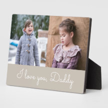 I Love You Daddy Taupe Script 2 Foto Collage