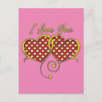 I Love You Design Gouden Harten