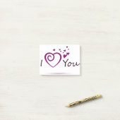 I LOVE YOU DESIGN POST-IT® NOTES (Op bureau)