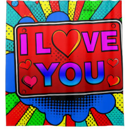 I Love You Douchegordijn