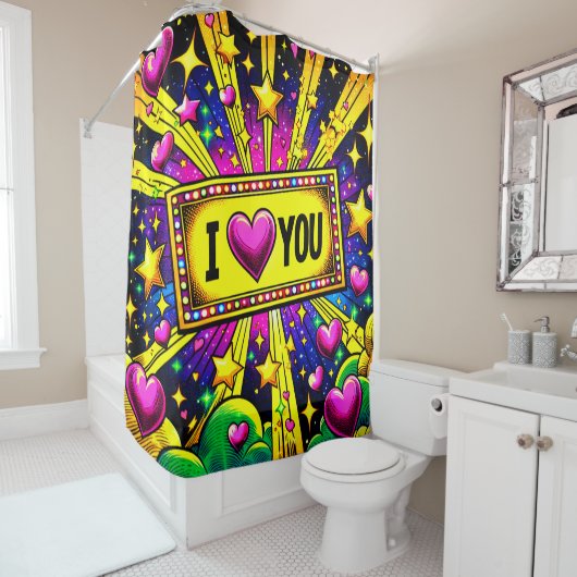 I Love You Douchegordijn (In situ)