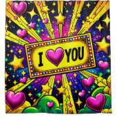 I Love You Douchegordijn (Voorkant)