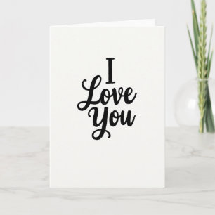 I Love You Eenvoudige Tekstkaart Kaart