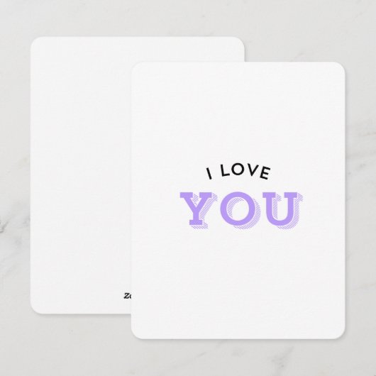 I Love You Feestdagenkaart (Voorkant / Achterkant)