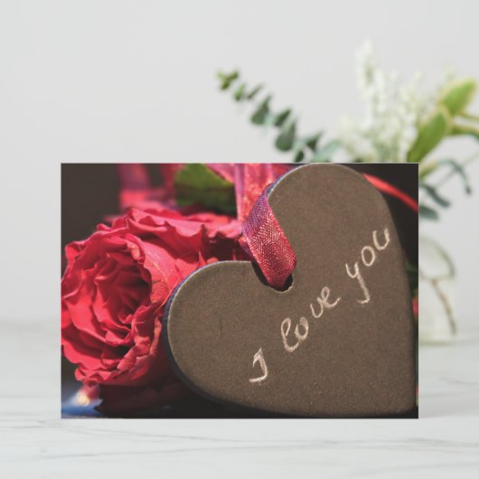 I Love You Feestdagenkaart (Staand voorkant)