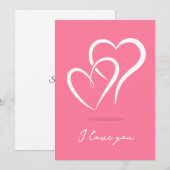 I love you feestdagenkaart (Voorkant / Achterkant)
