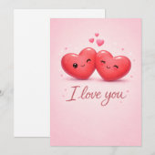 I love you!  feestdagenkaart (Voorkant / Achterkant)