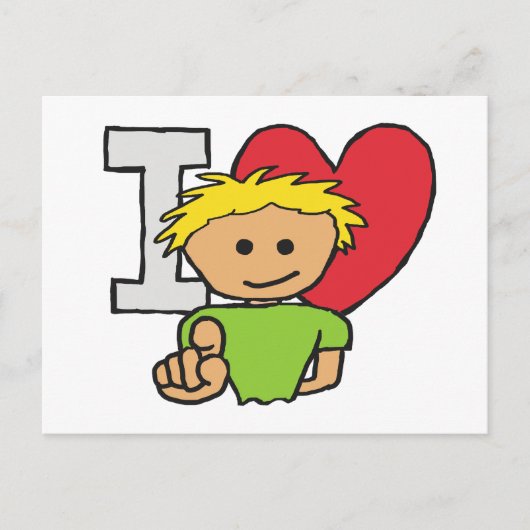 I Love You Feestdagenkaart (Voorkant)