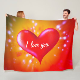 I Love You Fleece Deken