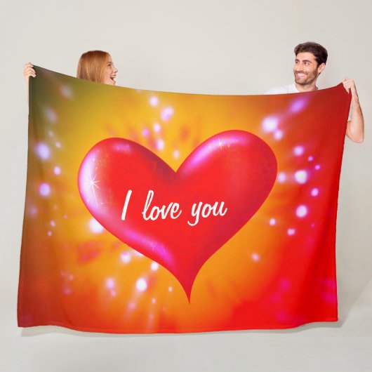 I Love You Fleece Deken (In situ)