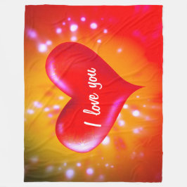 I Love You Fleece Deken