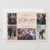 I Love You Foto Collage Valentijnsdag Feestdagenkaart (Voorkant)