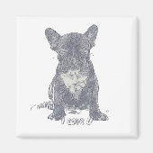 I Love YOU - Franse buldog Magneet (Voorkant)