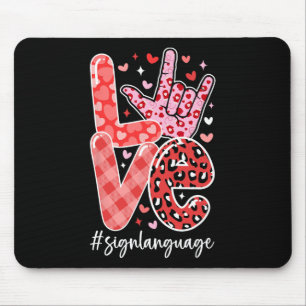 I Love You Gebarentaal Asl Valentijnsdag Dove  Muismat