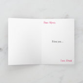 I Love You Gepersonaliseerde Fotokaart Kaart (Binnen)