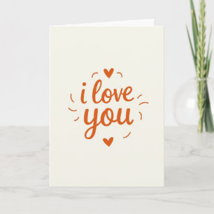 I Love You Geschreven Tekstkaart Kaart