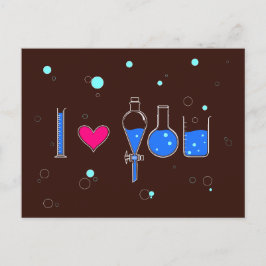 "I love you" gespeld door glaswerk briefkaart