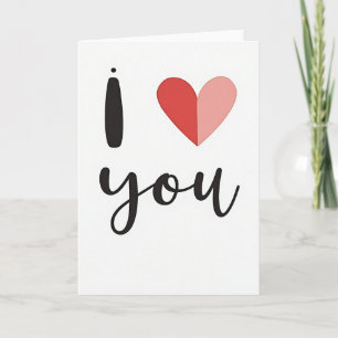 I Love You Gespleten Hart Kaart