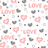 I Love You Gift Hand Drawn Heart Tie for Him Stropdas