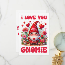 I Love You Gnomie - Valentijnsdag Kaart