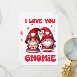 I Love You Gnomie - Valentijnsdag Kaart