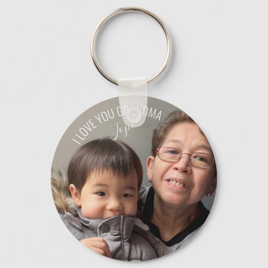 I Love You Grandma Baby Photo Sleutelhanger (Voorkant)