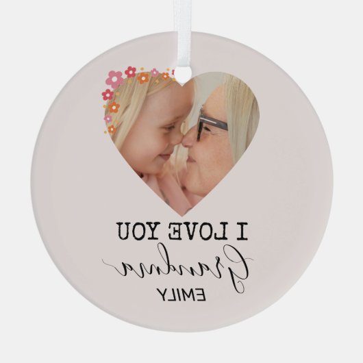I Love You Grandma | Personalized Ornament (Achterkant)