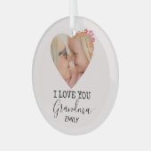 I Love You Grandma | Personalized Ornament (Voorkant links)