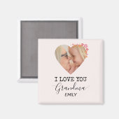 I Love You Grandma | Personalized Photo Magnet (Voorkant / Achterkant)